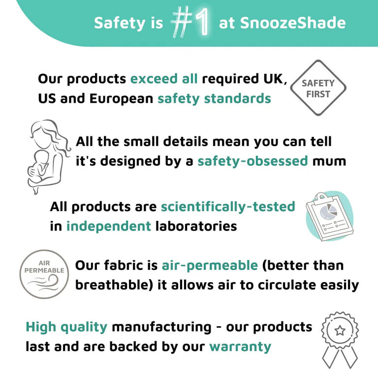 SnoozeShade Deluxe Car Seat Sun Shade