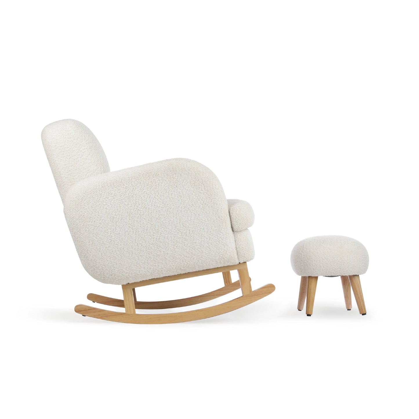CuddleCo Etta Cuddle Nursing Chair & Foot stool - Boucle Off White