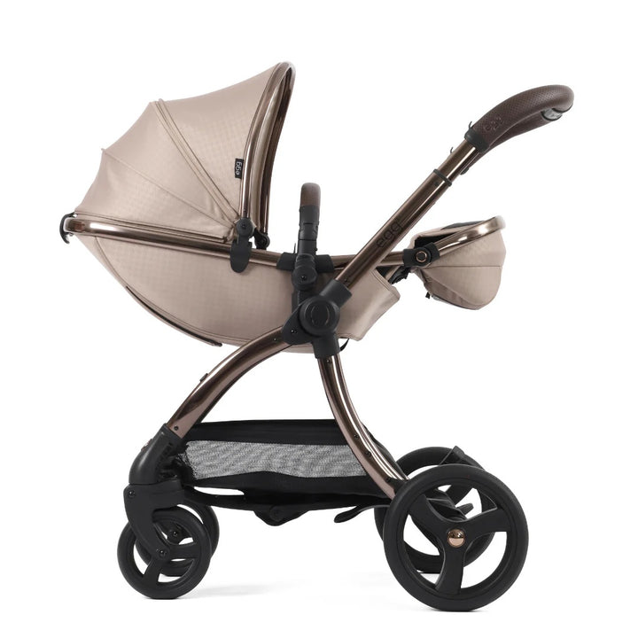 Egg3, Cybex Cloud T (Black) + Base T Travel System- Houndstooth Almond