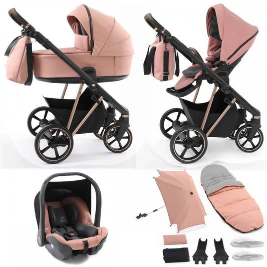 BabyStyle Prestige Vogue Travel System 12 Piece Bundle - Coral/Copper