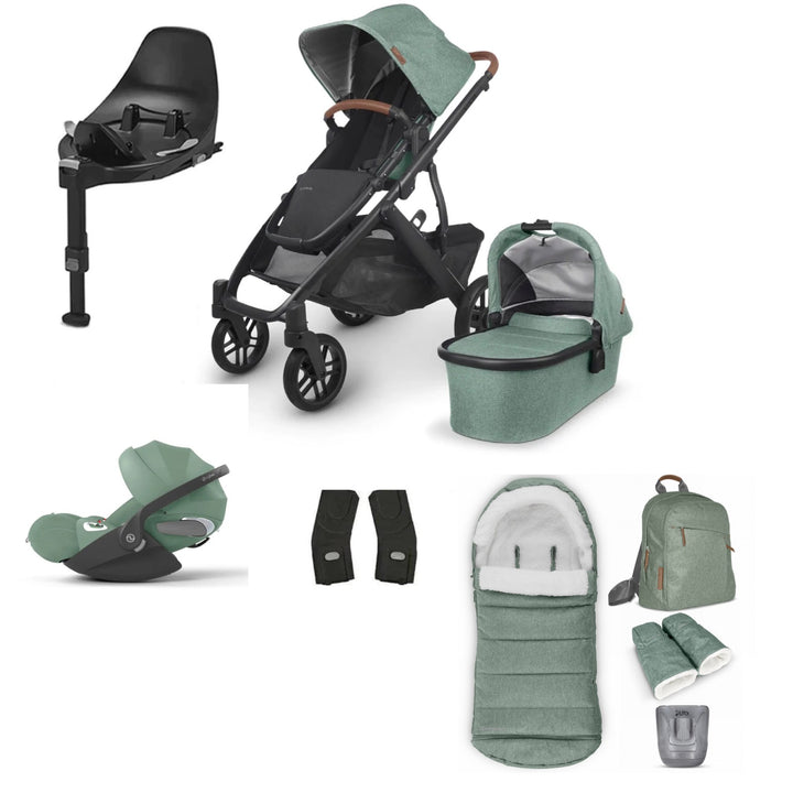 UPPAbaby Vista Cloud T Leaf Green Travel System Bundle Inc Accessories - Gwen