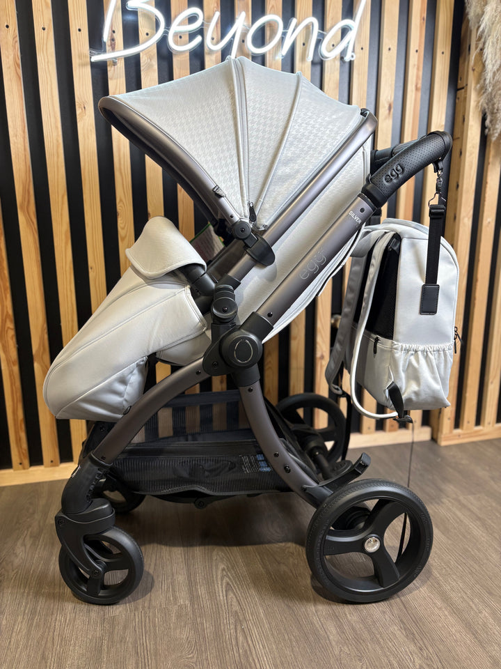 EX DISPLAY egg3 Pram + Pushchair - Houndstooth Silver