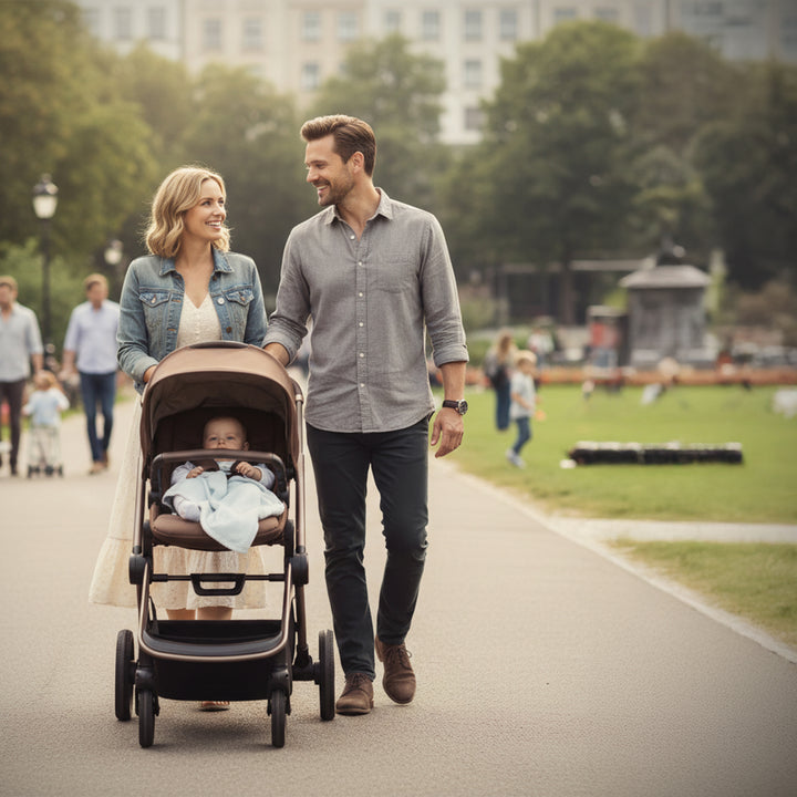 Redkite Push Me Cruise Complete Essentials Baby Bundle Inc Spin Base - Chestnut