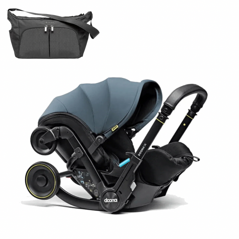 Doona X Car Seat & Stroller - Ocean Blue + FREE Essentials Bag Worth £54.99!