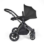 Ickle Bubba Stomp Luxe All-in-One i-Size Travel System with 360 Isofix Base (Nimbus) + Bubba&Me Bedside Crib – 14-Piece Bundle