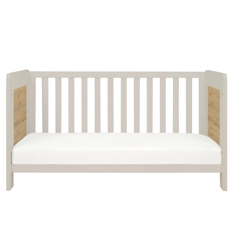 Tutti Bambini Alba Mini Cot Bed - White Sand & Distressed Oak