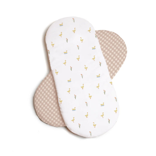 Clair De Lune 2 Pack Fitted Little Duckling Moses Basket Sheets - 74 x 30 cm