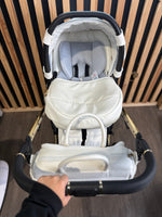 EX DISPLAY Junama Diamond 3in1 Travel System - Fluo Individual White & Gold
