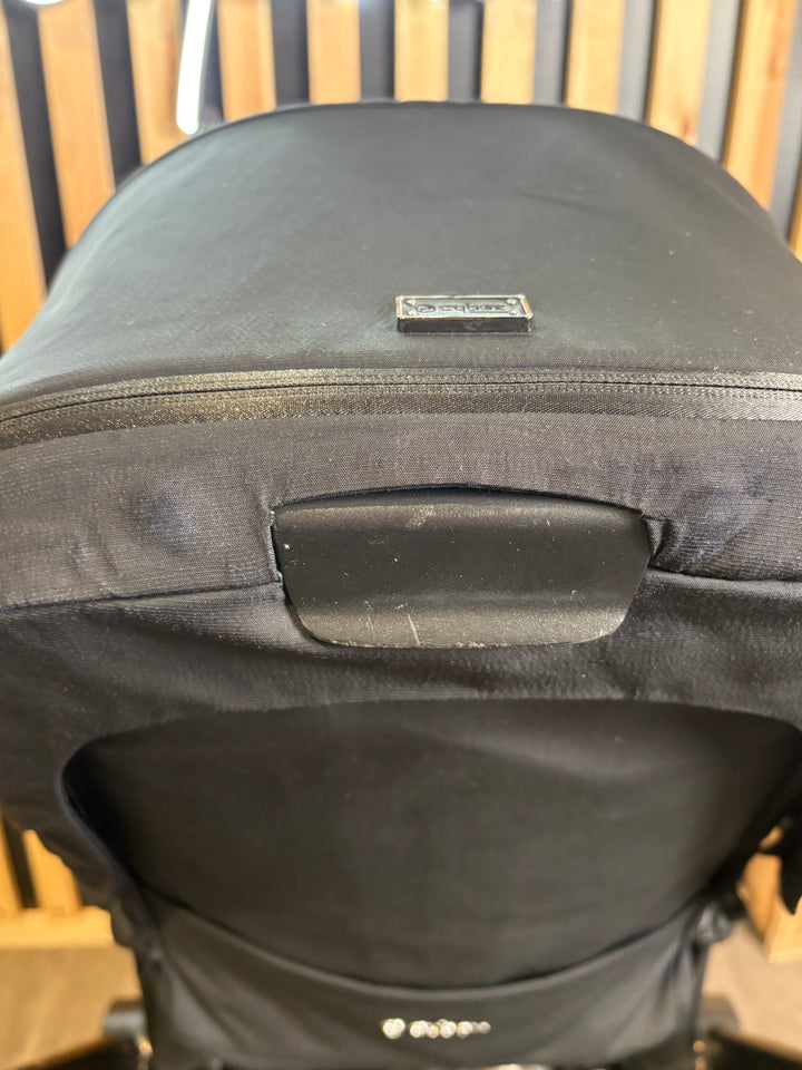 PRE LOVED Cybex Priam Pushchair inc. Cloud T Car Seat - Sepia Black on Rose Gold