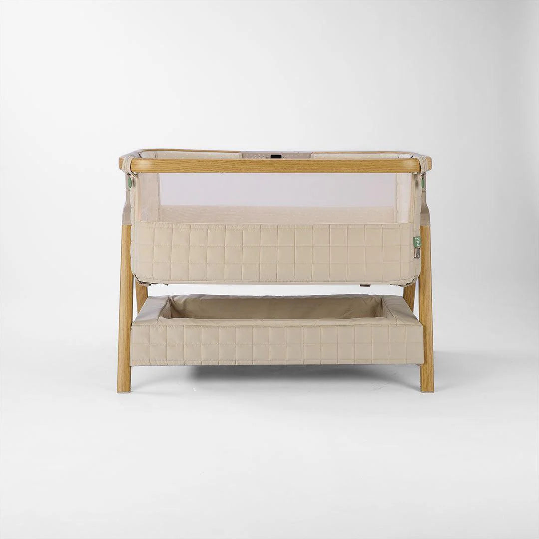 Tutti Bambini Cozee Sense Bedside Crib - Toasted Oak/Sand