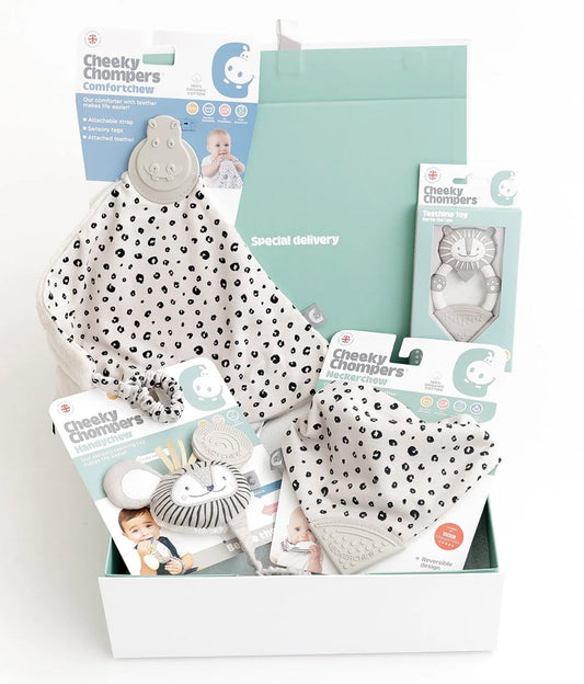 Cheeky Chompers Comfort & Chew Gift Box - Leopard Spot