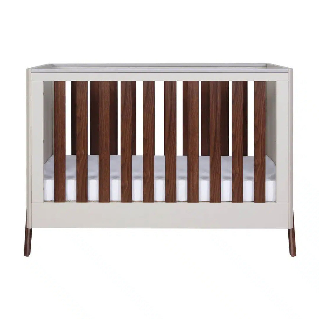 Tutti Bambini Fuori Mini Cot Bed White Sand & Warm Walnut