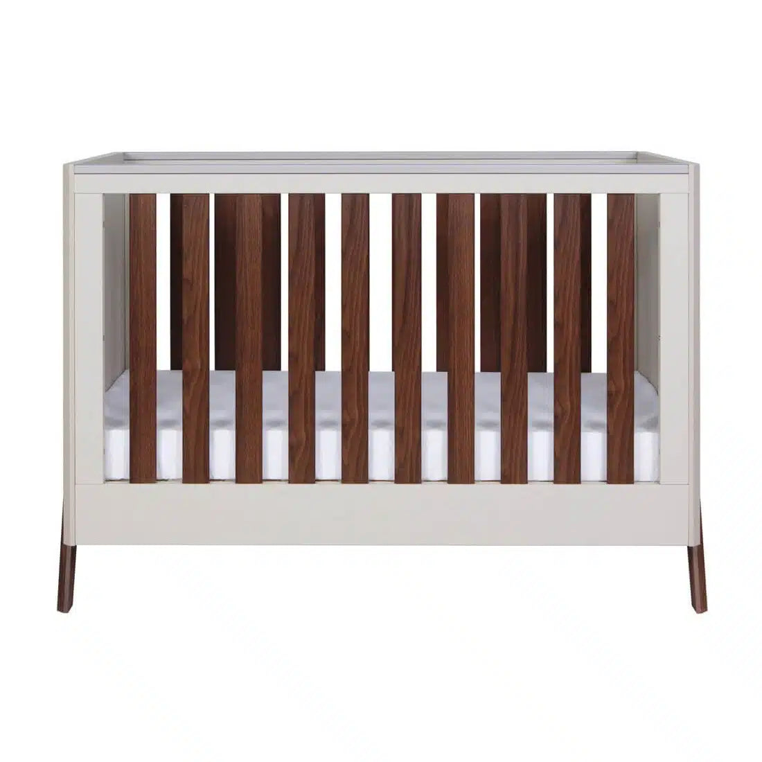 Tutti Bambini Fuori Mini Cot Bed - White Sand & Warm Walnut