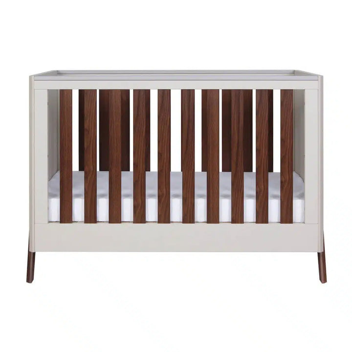 Tutti Bambini Fuori Mini Cot Bed White Sand & Warm Walnut