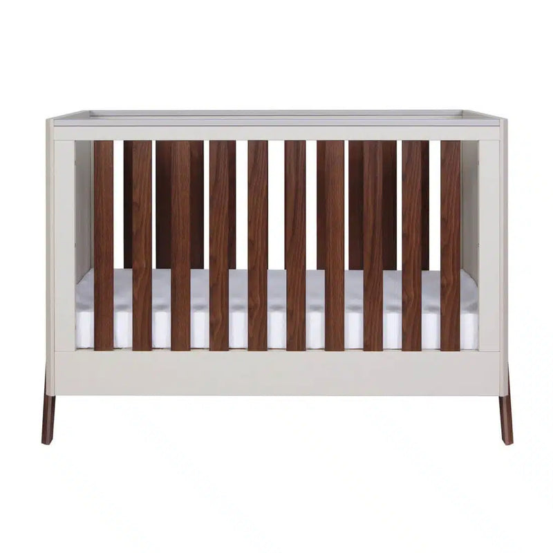 Tutti Bambini Fuori Mini Cot Bed - White Sand & Warm Walnut