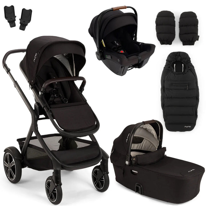 Nuna DEMI Next, URBN + Accessory Travel System- Caviar