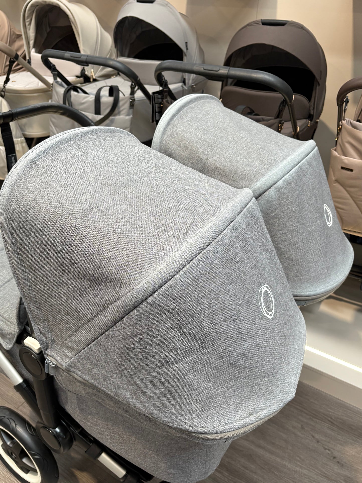 PRE LOVED Bugaboo Donkey2 Twin Pushchair - Grey Melange