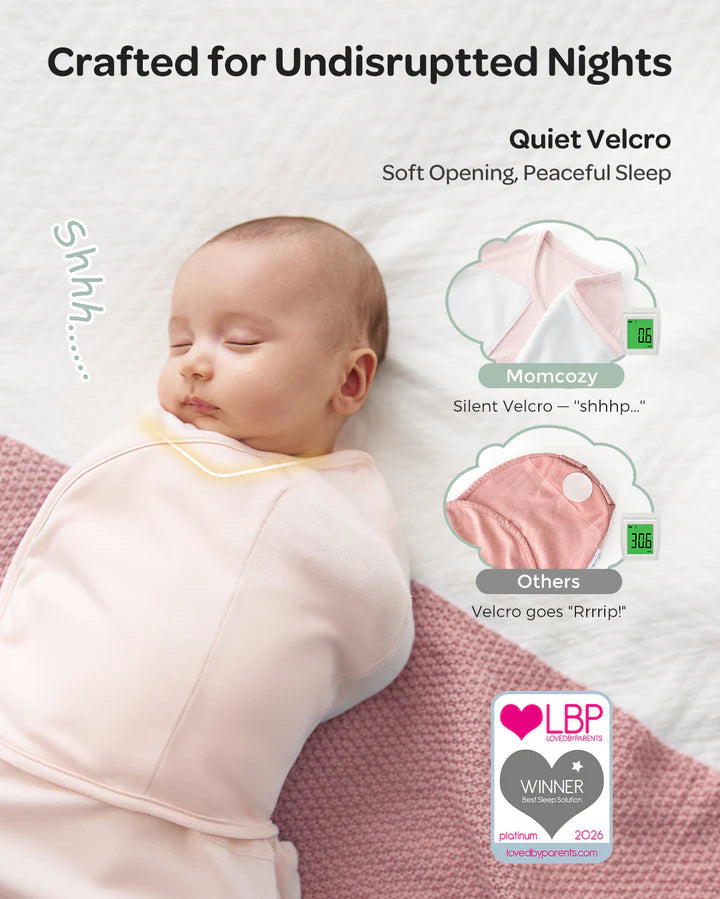 Momcozy Easy Swaddle Wrap 0-3m - Bloom Red/Pink