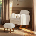 CuddleCo Etta Nursing Chair & Foot stool - Boucle Off White