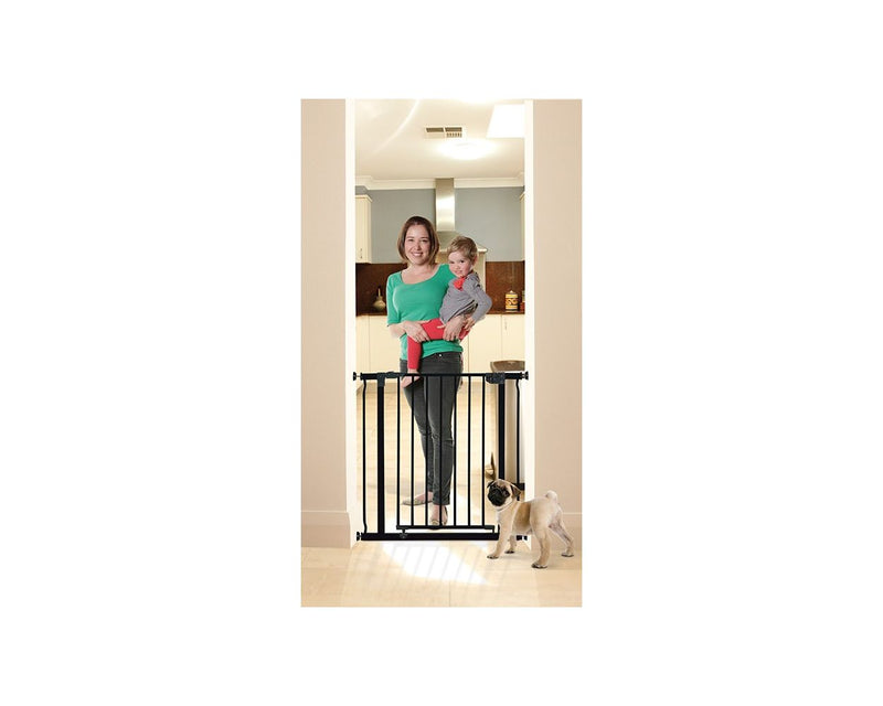 Liberty Security Gate With Smart Stay-Open Feature- Black