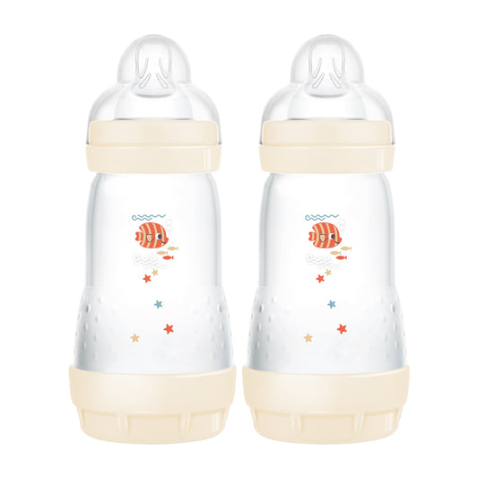 MAM Easy Start 260Ml 2 Pack Bottles - Taupe