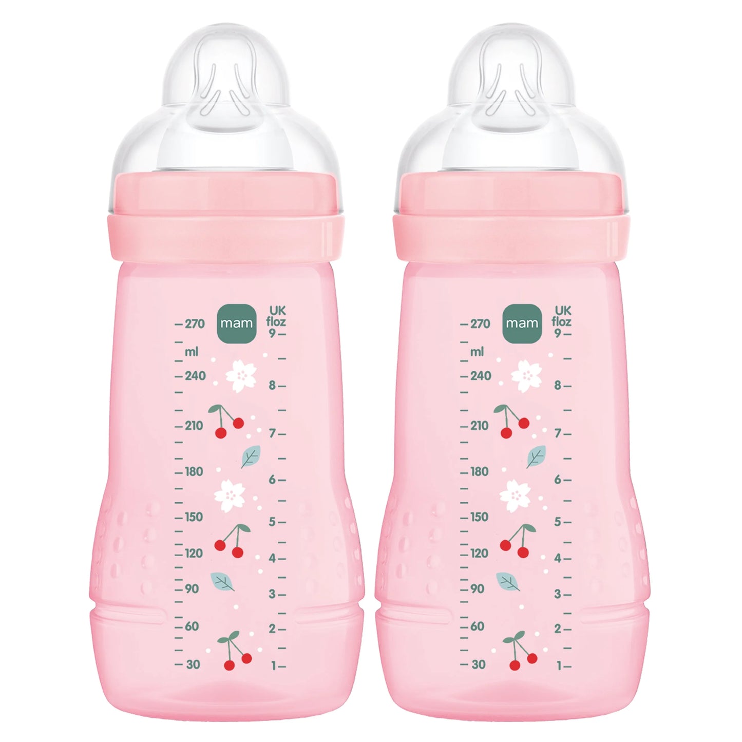 MAM Easy Active Bottle 270ml 2 Pack - Pink