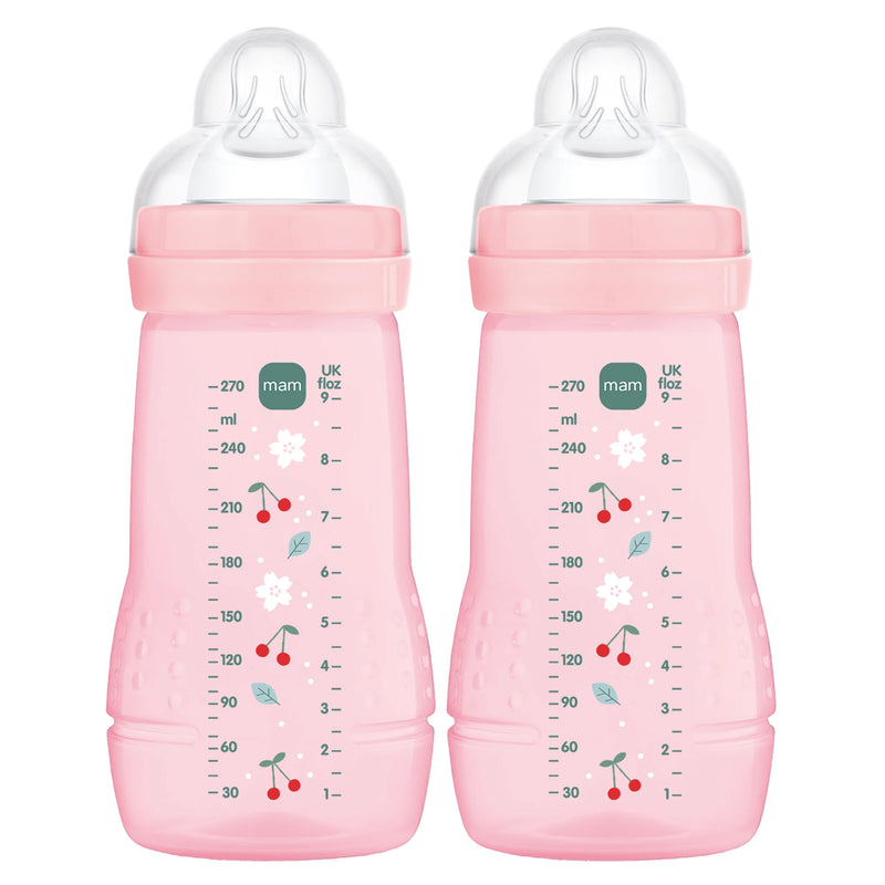 MAM Easy Active Bottle 270ml 2 Pack - Pink