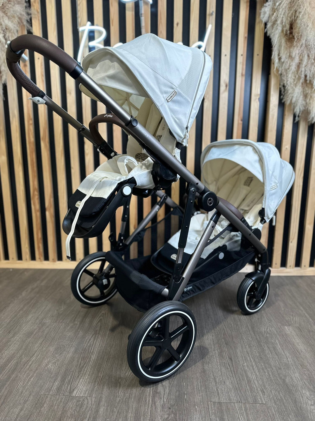 PRE LOVED Cybex Gazelle Twin Travel System - Seashell Beige