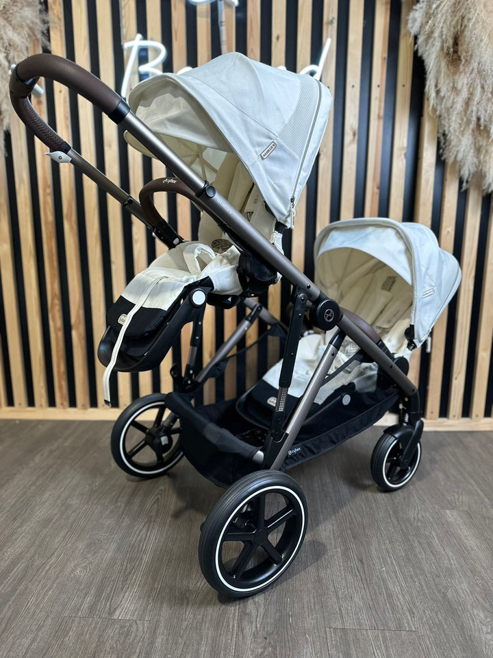 PRE LOVED Cybex Gazelle Twin Travel System - Seashell Beige