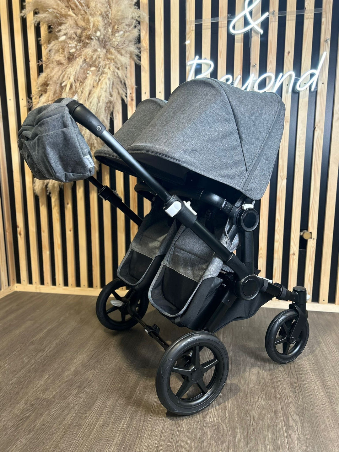 PRE LOVED Bugaboo Donkey 5 Duo - Black/Grey Melange + Accessories