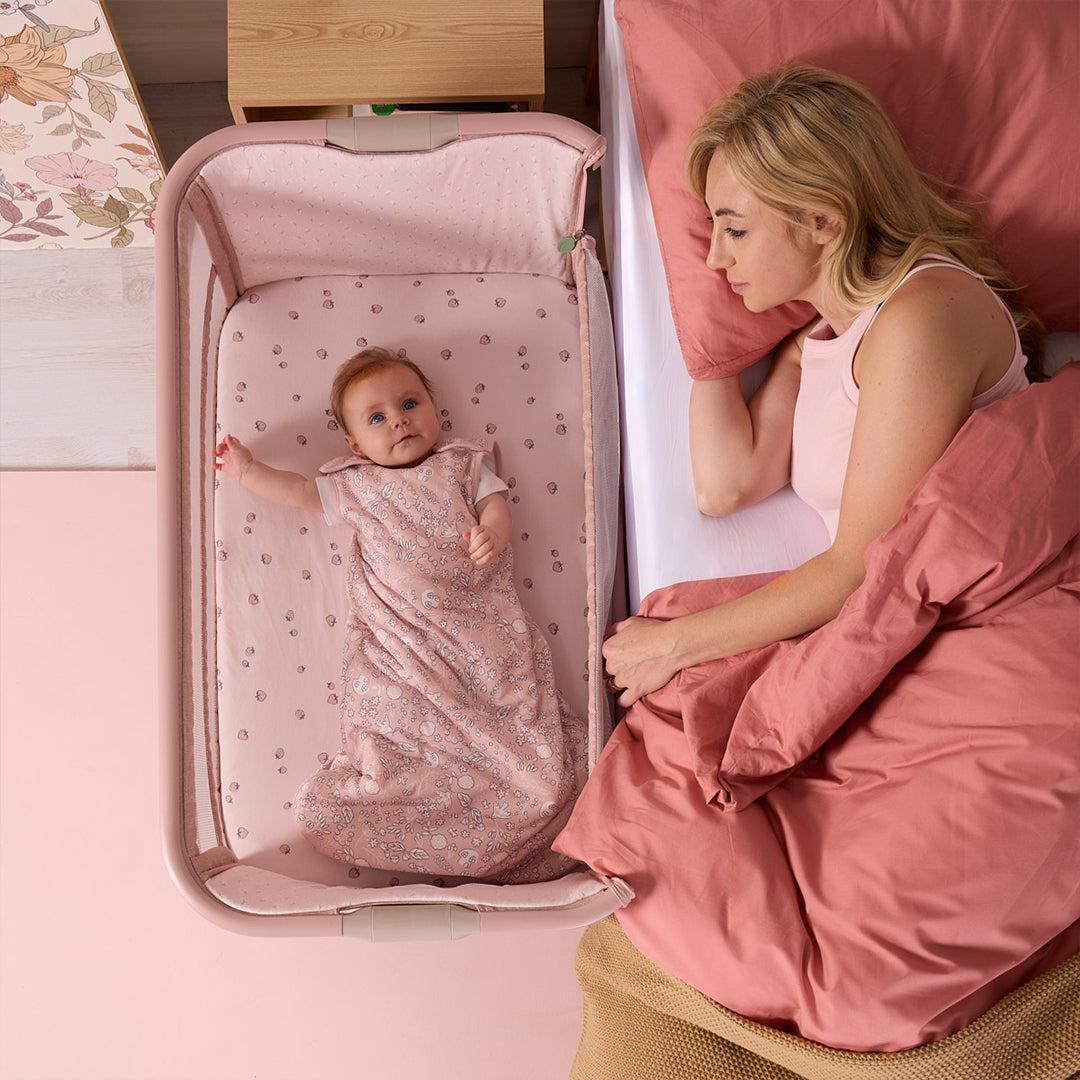 Tutti Bambini Cozee Zen Bedside Crib - Blush
