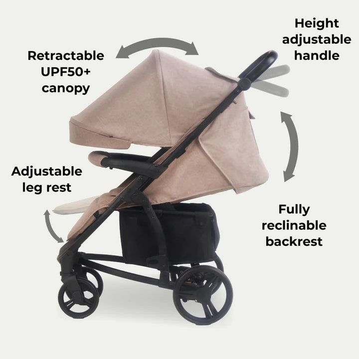 My Babiie MB200i 3-in-1 Travel System with i-Size Car Seat - Mink