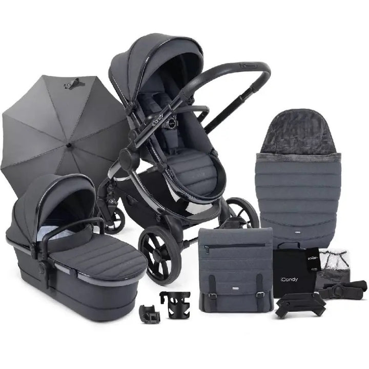 iCandy Peach 7 Complete Pushchair Bundle - Phantom/Dark Grey