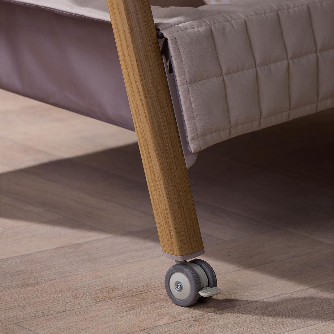 Tutti Bambini Cozee Sense Bedside Crib - Toasted Oak/Sand