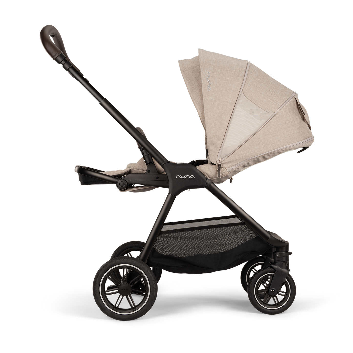Nuna TRIV Next, LYTL Carrycot, ARRA Flex + Base Curve Travel System - Biscotti