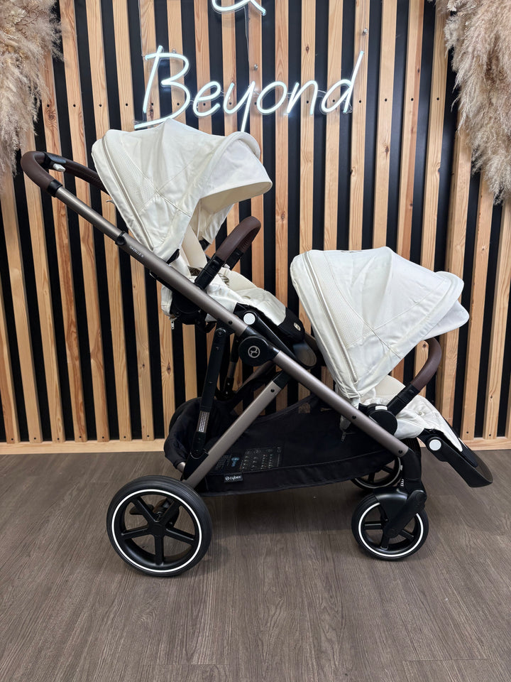 PRE LOVED Cybex Gazelle S Double Bundle - Seashell Beige