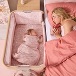 Tutti Bambini Cozee Air 2 Bedside Crib - Drifted Oak/Blush