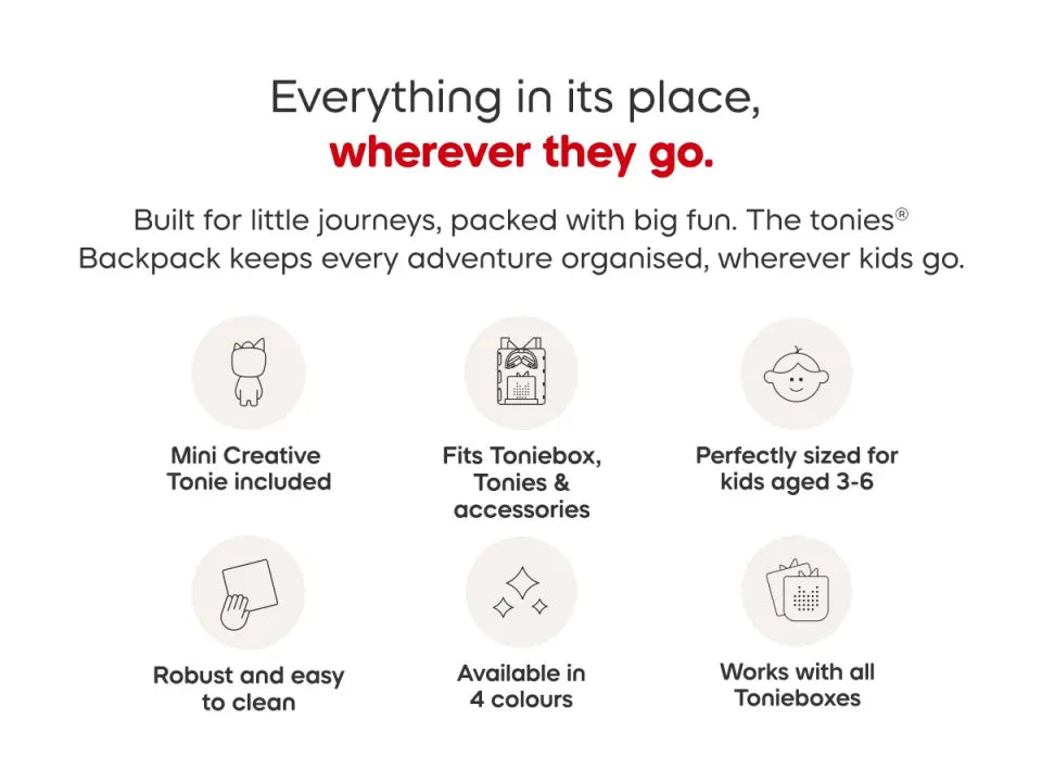 tonies Backpack with Creative Mini - Light Blue