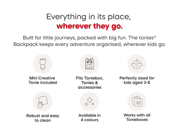 tonies Backpack with Creative Mini - Light Blue