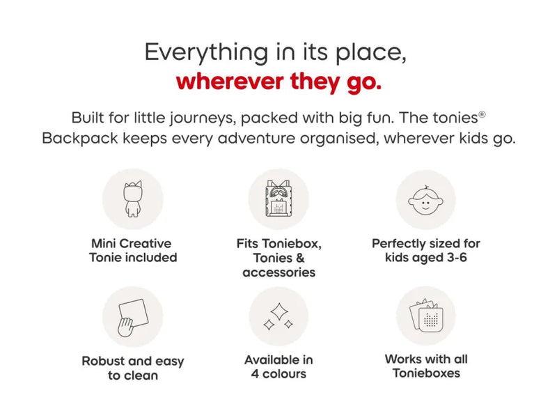 tonies Backpack with Creative Mini - Light Blue