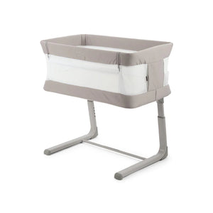 Oyster Drop Side Wiggle Crib Co-Sleeper - Stone