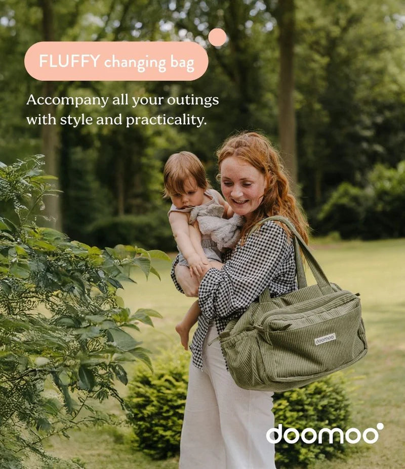 Doomoo Corduroy Soft Changing Bag - Khaki