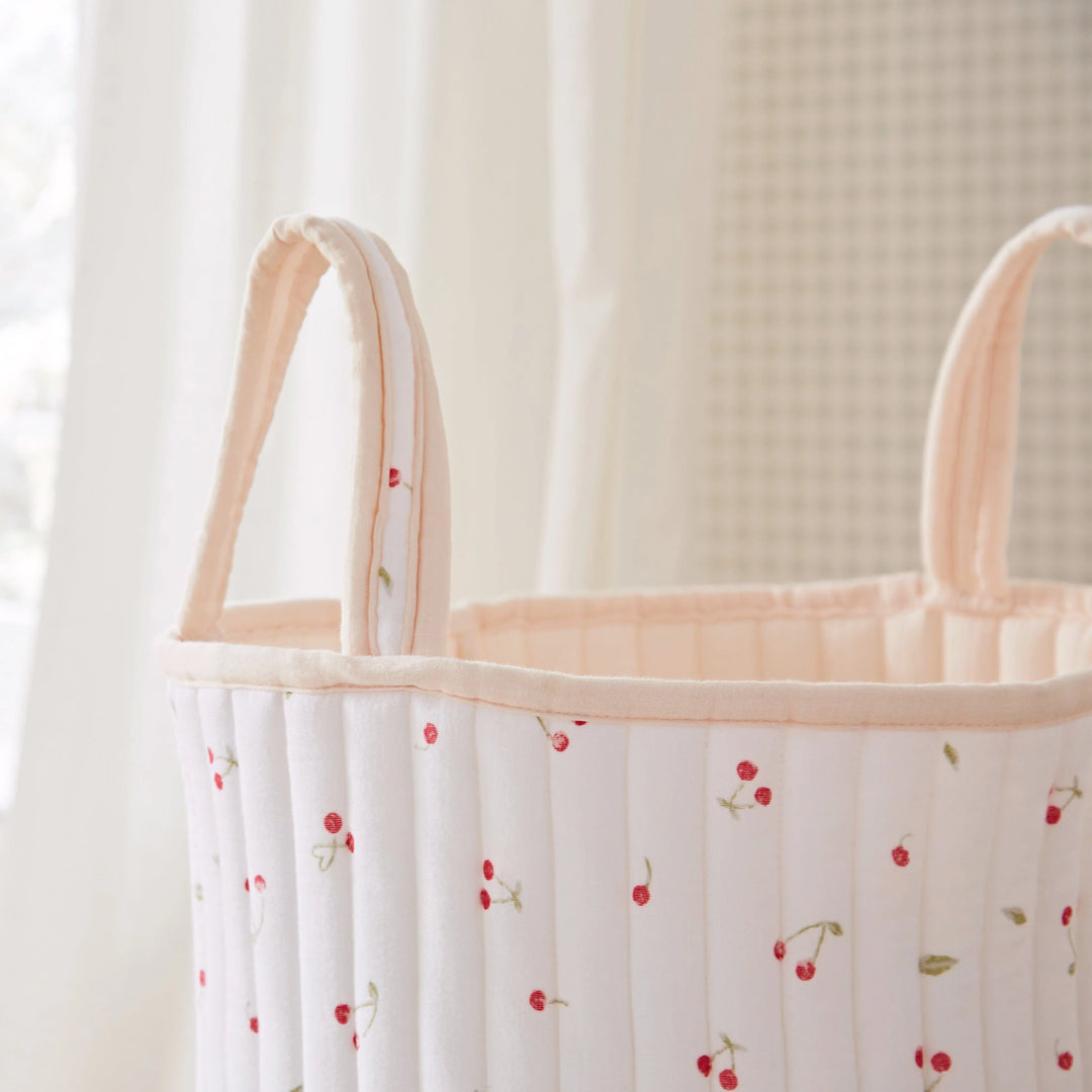 CuddleCo Large Storage Basket - Ditsy Cherry