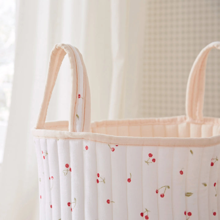 CuddleCo Large Storage Basket - Ditsy Cherry
