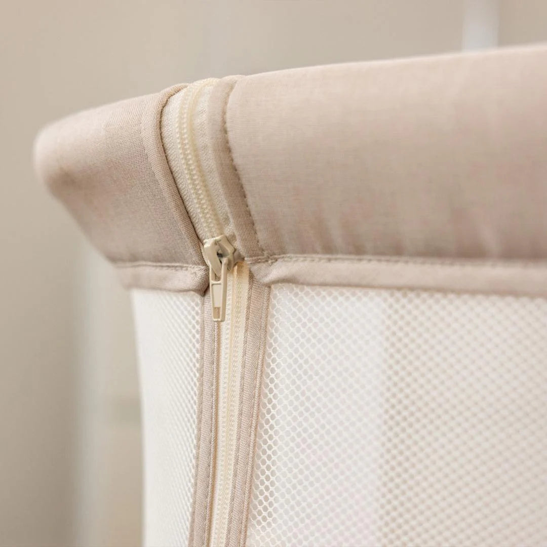 Obaby Cloud Bedside Crib - Oatmeal