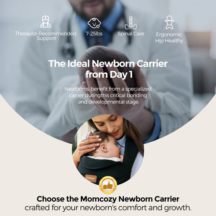 Momcozy Newborn Carrier WeeSnug 0-12m - Black