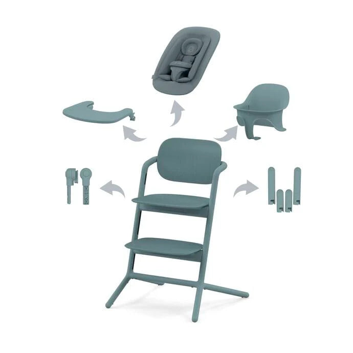 Cybex Lemo 4in1 Highchair Bundle - Stone Blue