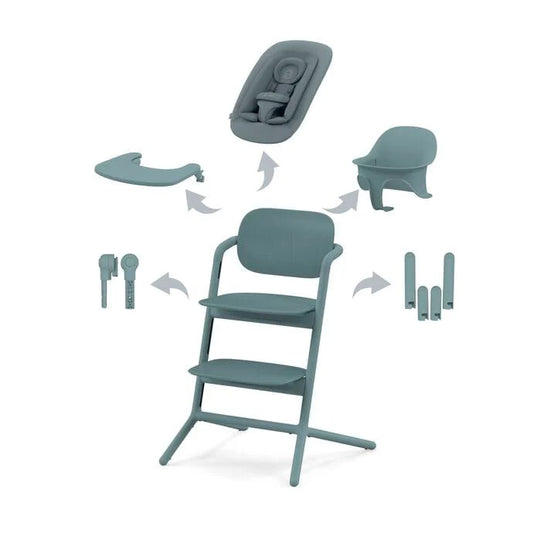 Cybex Lemo 4in1 Highchair Bundle - Stone Blue