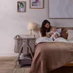 Tutti Bambini Cozee Sense Bedside Crib - Soft Walnut/Cocoa