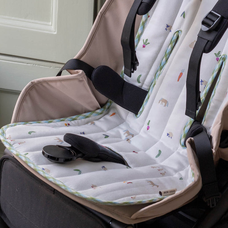 Avery Row Pram Liner - Little Farm/Greenhouse Gingham